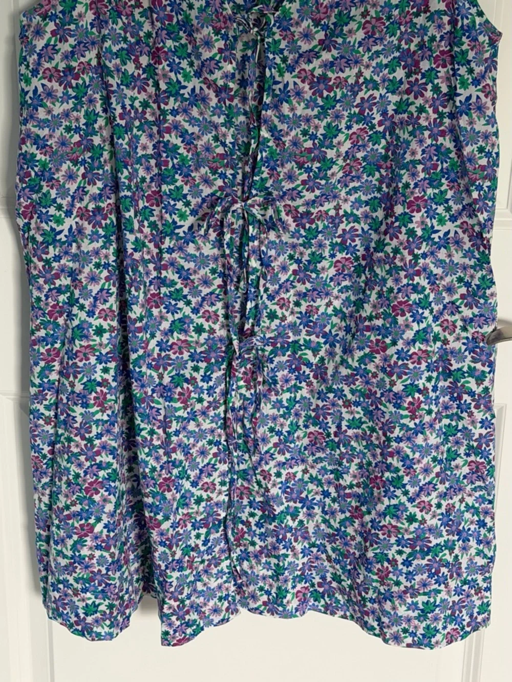 NEW J. Crew White Floral Tie-Front Beach Mini coverup Dress Small 54972